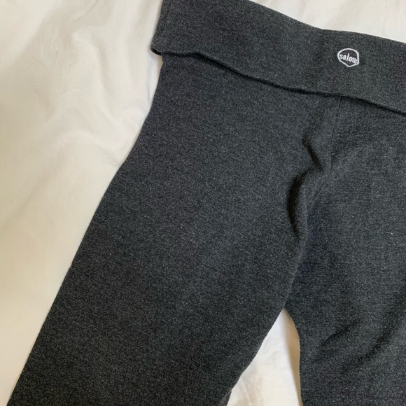 Solow Sport dark grey fold over 3/4 length legging - Picture 5 of 10